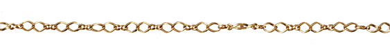 Satin Hamilton Gold (plated) Twisted Oval & Figure 8 Chain