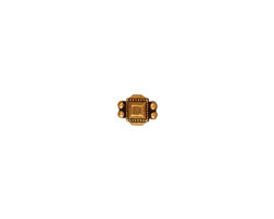 TierraCast Antique Gold (plated) Deco Cube Spacer 7x5mm