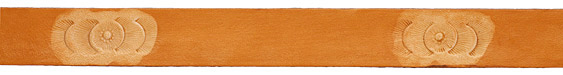 Caramel Bloomed Leather Strap 36"x20mm