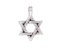 TierraCast Antique Silver (plated) Star of David Pendant 17x25mm