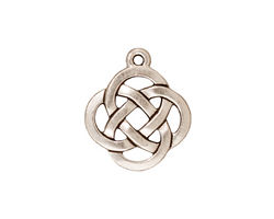 TierraCast Antique Silver (plated) Celtic Open Round Pendant 18x20mm