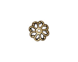 TierraCast Antique Brass (plated) Open Scalloped Bead Cap 12mm