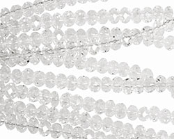 Clear Crystal Faceted Rondelle 4mm