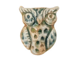 Gaea Ceramic Seaweed Owl 22x30mm