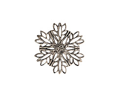 Stampt Antique Pewter (plated) Snowflake Filigree 19mm