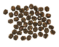 Czech Fire Polished Glass Dark Bronze Round 4mm