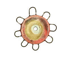 Jangles Ceramic Pink, Sand, Robin's Egg Small Pinwheel 27-28mm