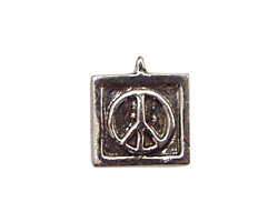 Green Girl Pewter Peace Dove 16x18mm