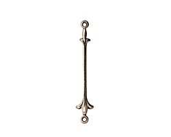 Stampt Antique Pewter (plated) Fleur de Lis Connector 27x5mm