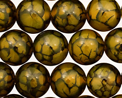 Olive Fire Agate Round 14mm