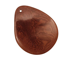 Tagua Nut Dark Brown Groovy Slice 25-35x30-42mm