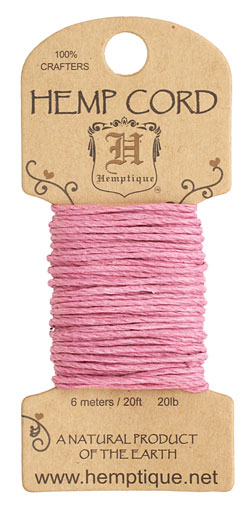 Light Pink Hemp Twine 20 lb, 20 ft