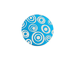 Lillypilly Turquoise Groovy Circles Anodized Aluminum Disc 19mm, 24 gauge