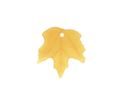 Matte Autumn Gold Lucite Maple Leaf 18x19mm