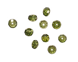 Fern Faceted Rondelle 4x6mm
