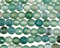 Green Agate Faceted Round 6mm