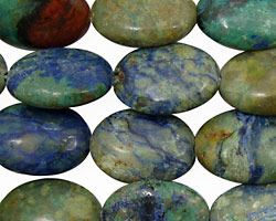 China Chrysocolla Flat Oval 18x13mm