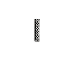 Pewter Braided 3-Hole Bar 4x15mm
