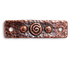 TierraCast Antique Copper (plated) Spiral & Rivets Link 40x11mm