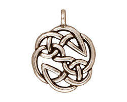 TierraCast Antique Silver (plated) Open Knot Pendant 23x30mm