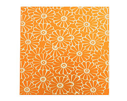 Lillypilly Orange Daisy Anodized Aluminum Sheet 3"x3", 24 gauge