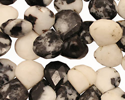 Mexican Zebra Jasper Faceted Flat Teardrop 8-11x9-11mm