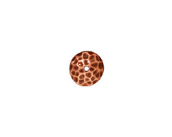 TierraCast Antique Copper (plated) Hammered Bead Cap 2x9mm
