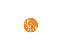 Lillypilly Orange Floral Vine Anodized Aluminum Disc 11mm, 24 gauge