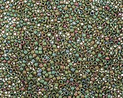 TOHO Matte Iris Peridot Round 15/0 Seed Bead