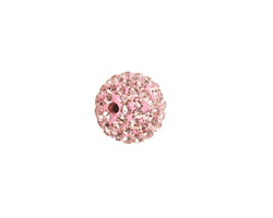 Light Rose Pave Round 12mm