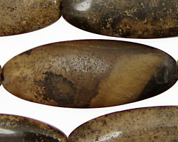 Mexican Painting Stone Flat Oval 47x19mm