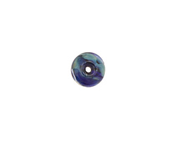 The BeadsNest Lampwork Glass Blue Rondelle 8-9x12-13mm