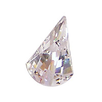 Crystal Clear Faceted Fan 12x18mm