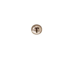 TierraCast Antique Rhodium (plated) Alphabet Bead "T" 7x6mm