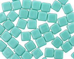 Czech Glass Turquoise Square 6mm