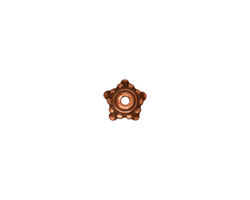 TierraCast Antique Copper (plated) Beaded Star Bead Cap 4x8mm