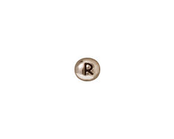 TierraCast Antique Rhodium (plated) Alphabet Bead "R" 7x6mm
