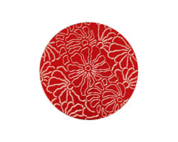 Lillypilly Red Weathered Daisy Anodized Aluminum Disc 25mm, 24 gauge