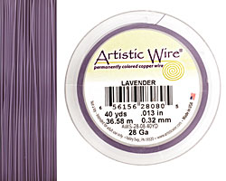 Artistic Wire Lavender 28 gauge, 40 yards