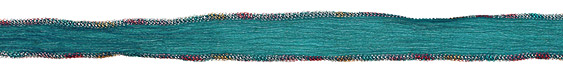 Tealed with a Kiss Hand Dyed 100% Silk Ribbon 1/2"