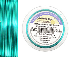 Artistic Wire Silver Plated Seafoam Green 26 gauge, 30 yards