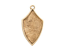 Nunn Design Antique Gold (plated) Crest Regiment Bezel Pendant 19x36mm