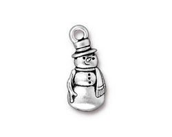 TierraCast Antique Silver (plated) Frosty Charm 10x22mm