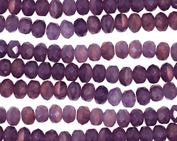 Czech Glass Lilac Fire Polished Rondelle 4x5mm