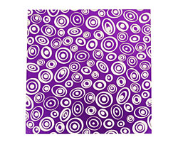 Lillypilly Purple Groovy Circles Anodized Aluminum Sheet 3"x3", 24 gauge
