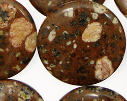 Mica Quartz Puff Coin 30mm