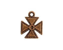 Nunn Design Antique Gold (plated) Patee Cross Charm 16x20mm