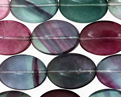 Rainbow Fluorite Flat Oval 18x13mm