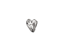 Rustic Charms Sterling Silver Rustic Heart 8x9mm