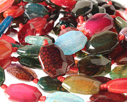 Bold Rainbow Fire Agate Octagon 25x19mm